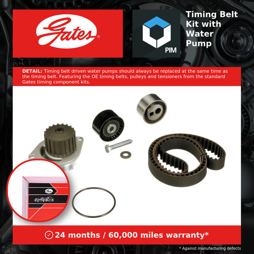 Timing belt water pump kit - belt,